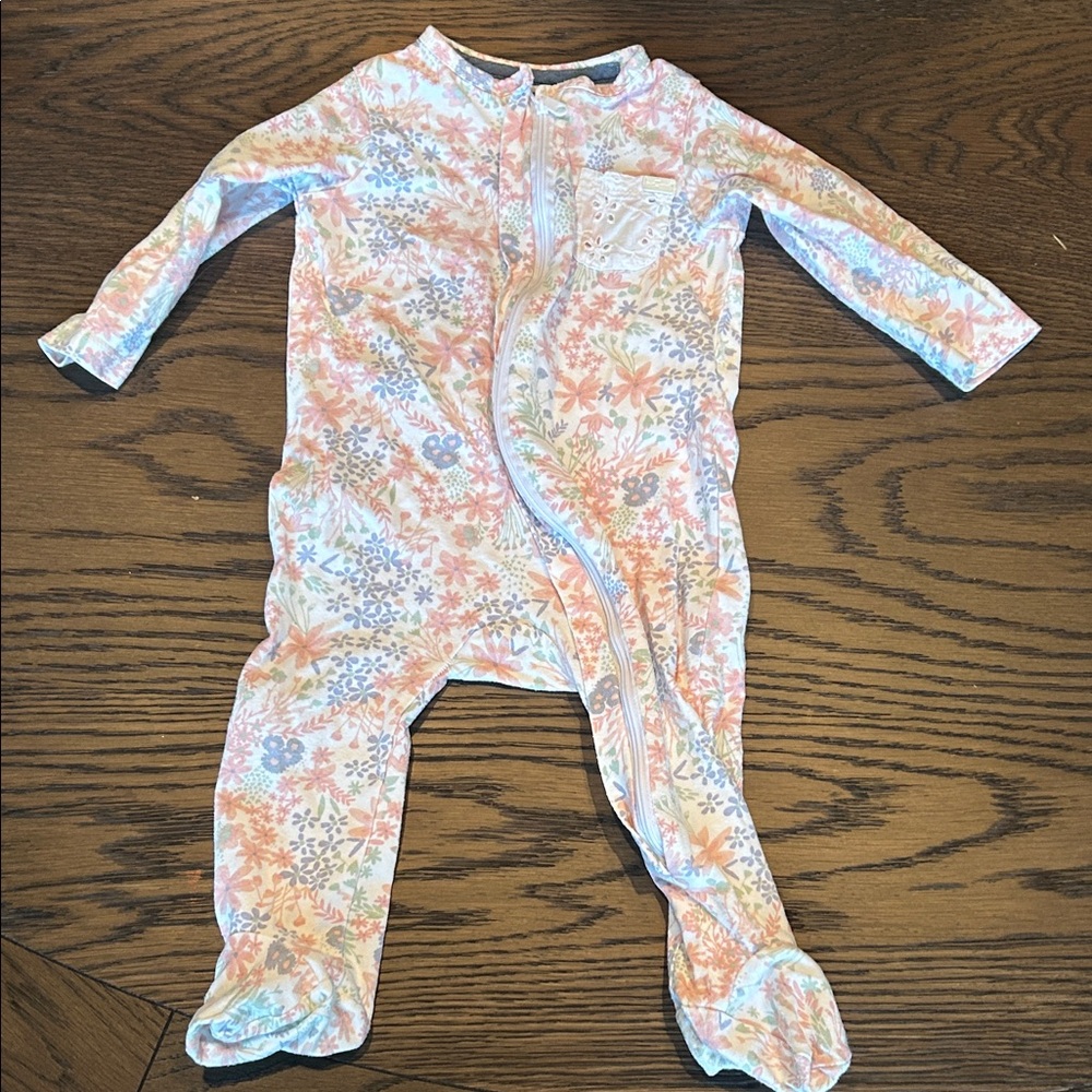 7 For All Mankind Pastel Floral Kids Footie